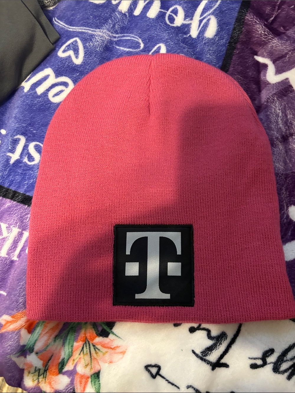 T Mobile Pink Beanie